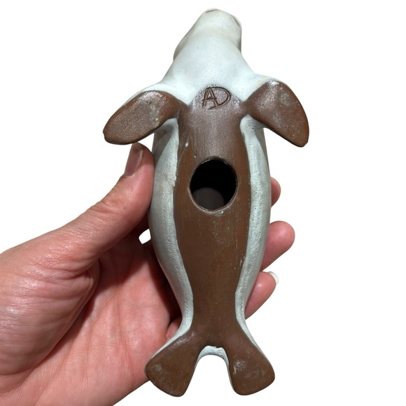 Vintage Andersen Design Studio Pottery Baby Seal Pup Gray Matte Sculpture Signed - Picture 6 of 13